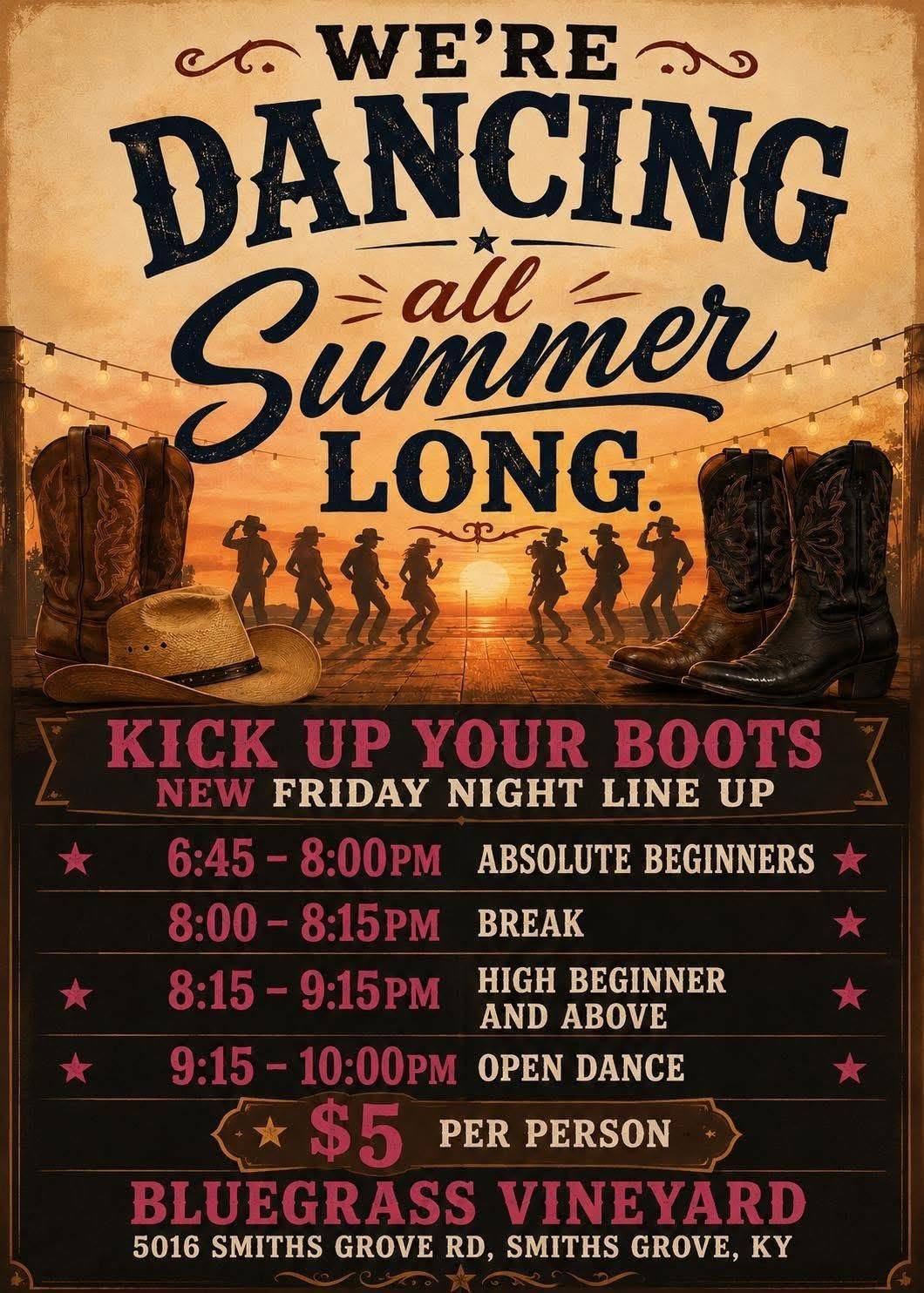 Line Dancing Event at Bluegrass Vineyard in Smiths Grove Kentucky
