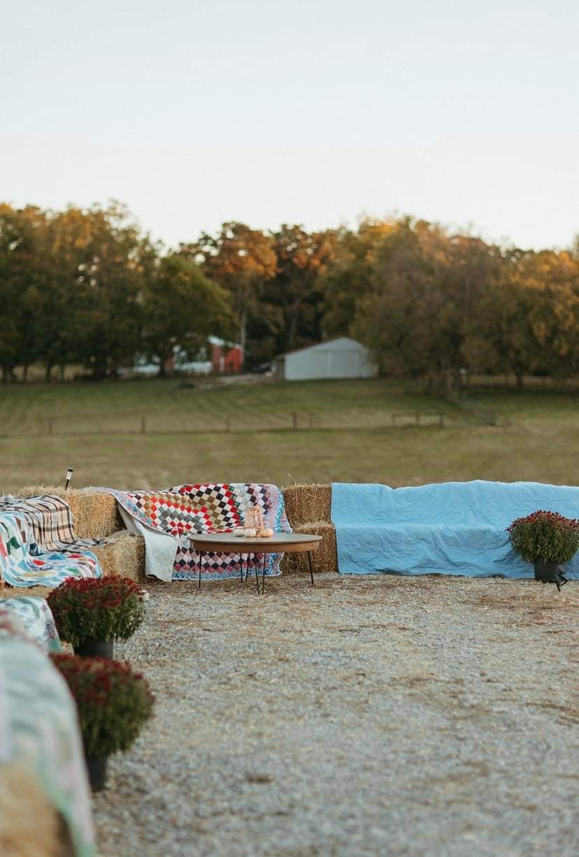 Outside Event Wedding Lounge Area at Bluegrass Vineyard in Smiths Grove Kentucky